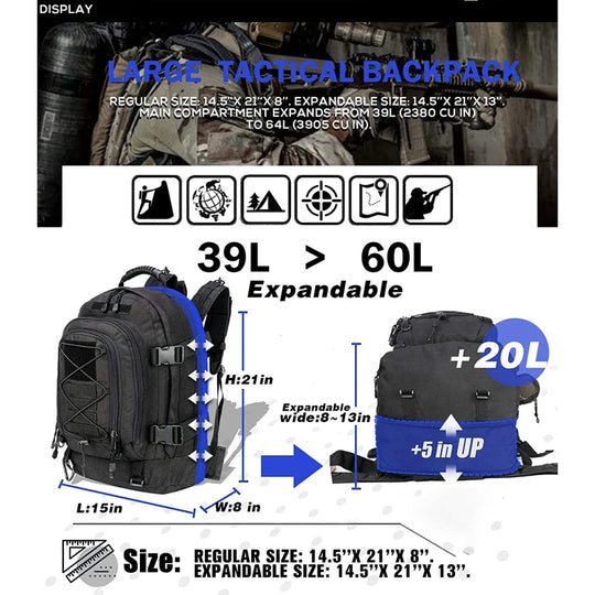 Patharo - Extra Large Tactical Backpack